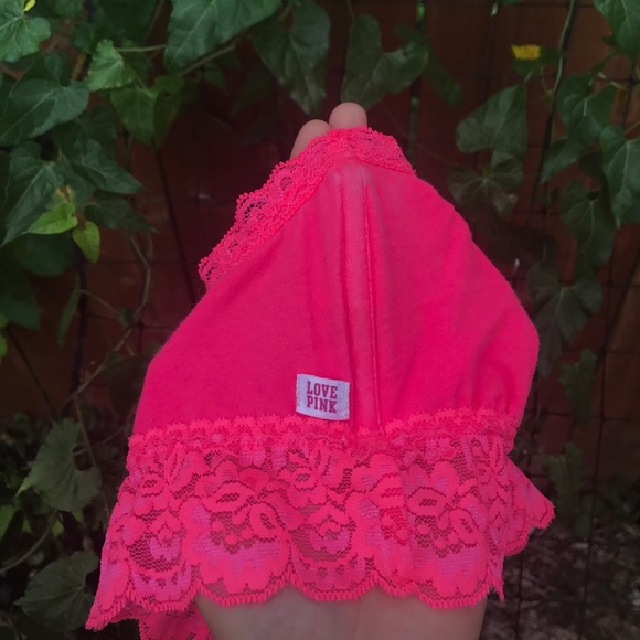 PINK Victoria's Secret Hot pink bandeau size small - Picture 3 of 5